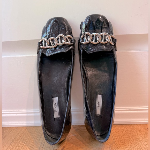 Prada Patient Leather Flats, Size 39 (9 US) - Picture 3 of 4